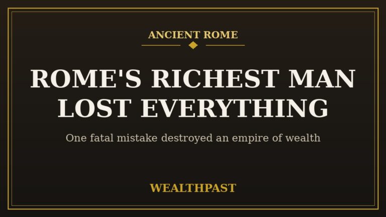 Rome's Richest Man Lost Everything — Crassus