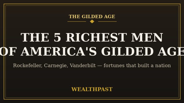 The 5 Richest Men of America's Gilded Age