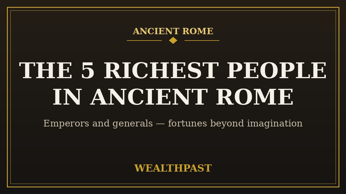 The 5 Richest People in Ancient Rome