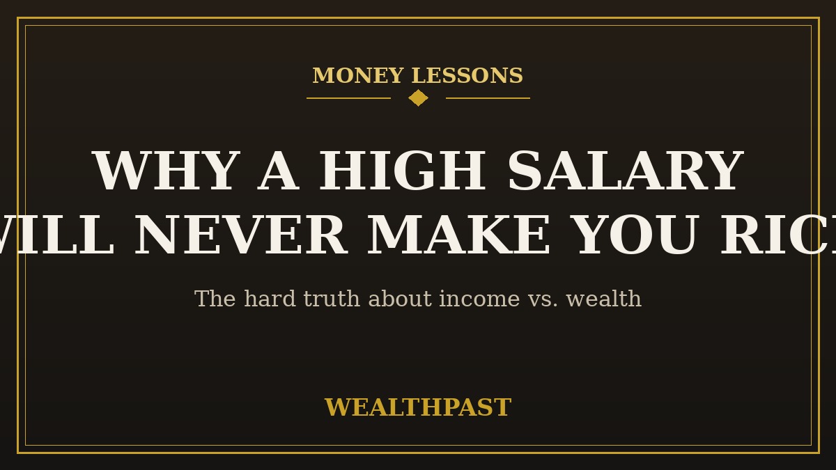 Why a High Salary Will Never Make You Rich